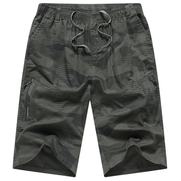 Angelo Ricci™ Summer Elastic Waist Camouflage Shorts