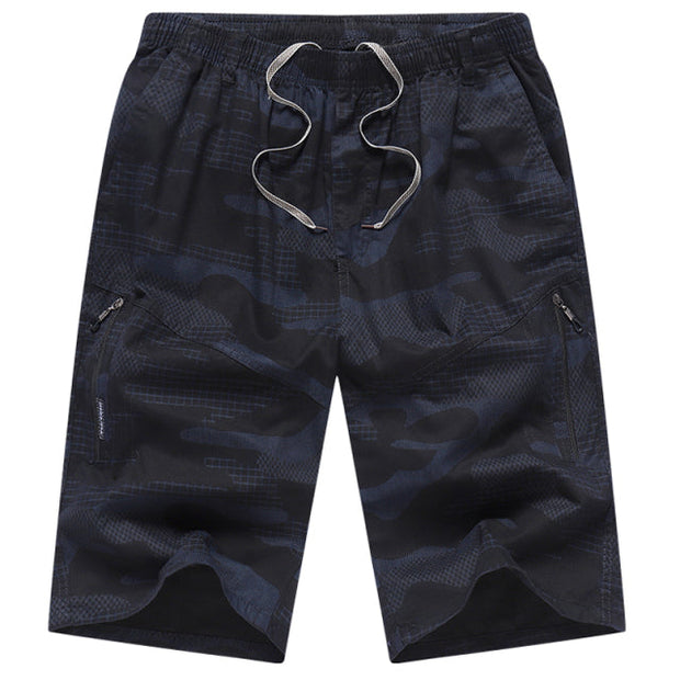 Angelo Ricci™ Summer Elastic Waist Camouflage Shorts