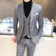 Angelo Ricci™ Luxury Business Formal Plaid Slim Fit Suit