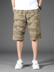 Angelo Ricci™ Summer Elastic Waist Camouflage Shorts