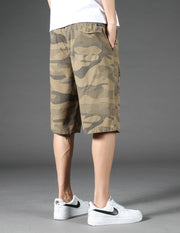 Angelo Ricci™ Summer Elastic Waist Camouflage Shorts