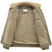 Angelo Ricci™ Warm Windbreaker Fur Collar Corduroy Jacket