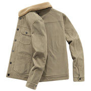 Angelo Ricci™ Warm Windbreaker Fur Collar Corduroy Jacket
