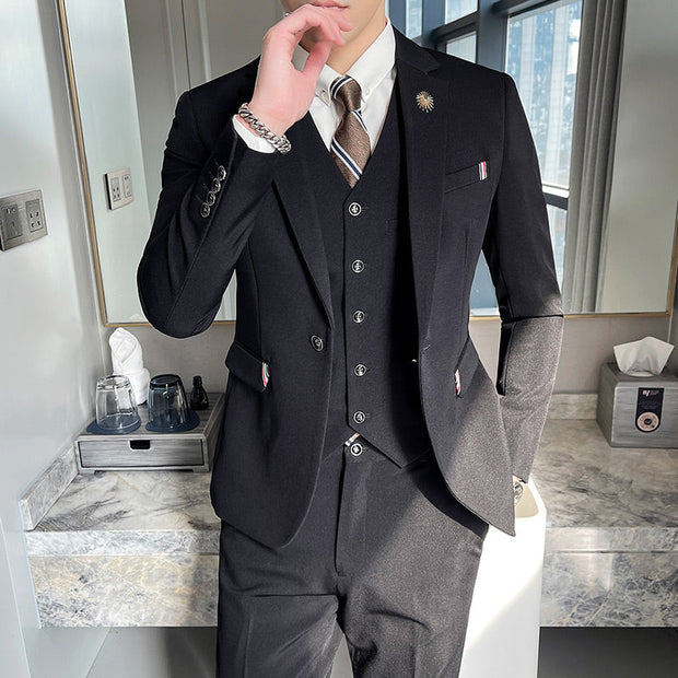 Angelo Ricci™ Designer Tailor Business Elegant 3 Piece Suit