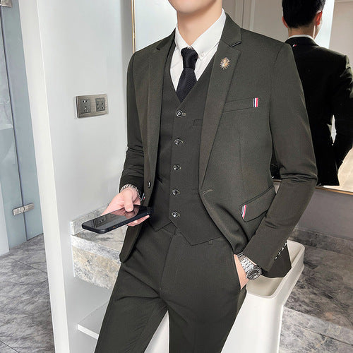 Angelo Ricci™ Designer Tailor Business Elegant 3 Piece Suit