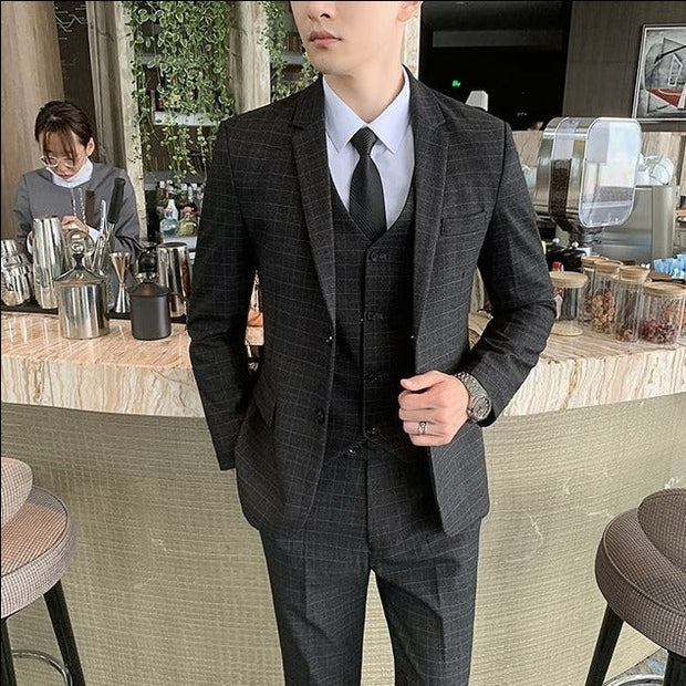 Angelo Ricci™ Designer Tailor Business Elegant 3 Piece Suit