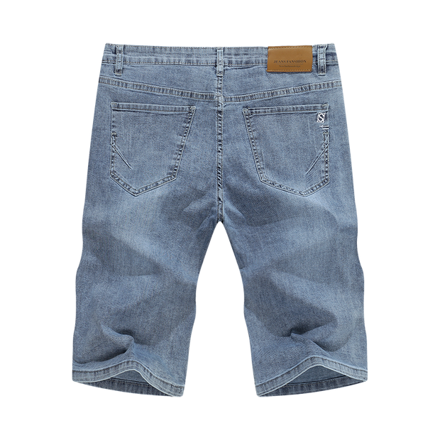 Angelo Ricci™ Light Blue Regular Stretchy Denim Shorts