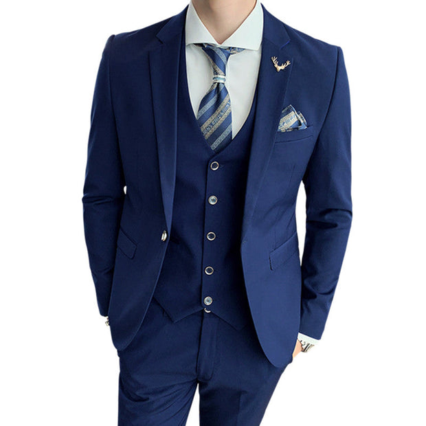 Angelo Ricci™ Brand Business Casual Slim Fit 3 Piece Suit