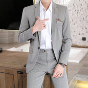 Angelo Ricci™ 3 Pieces Set Casual Stripe Business Groom Suit