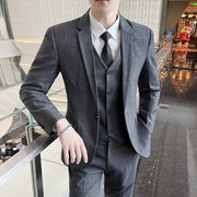 Angelo Ricci™ Business Casual Plaid High-End 3 Piece England Suit