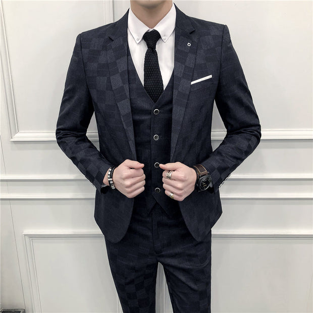 Angelo Ricci™ Designer Formal Business Three Piece Suit