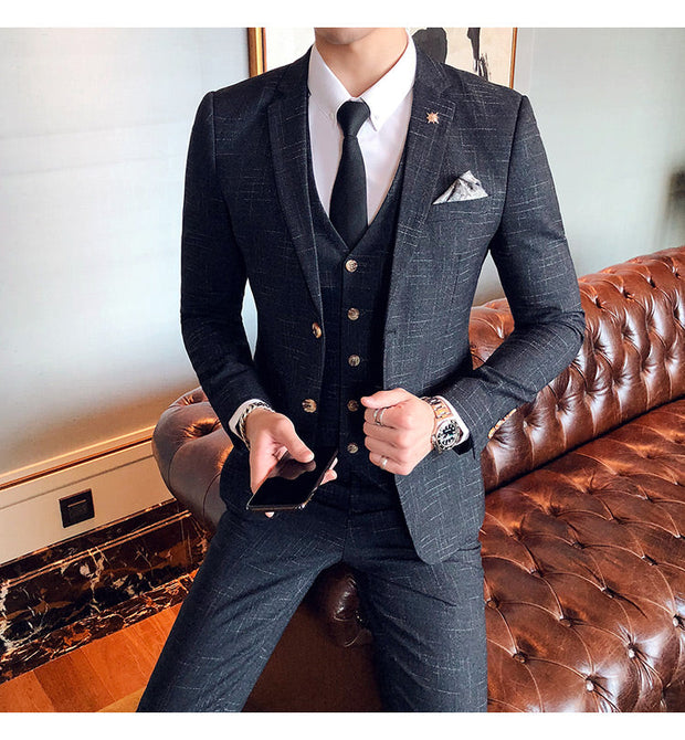 Angelo Ricci™ Exclusive Design Business Elegant 3 Piece Suit