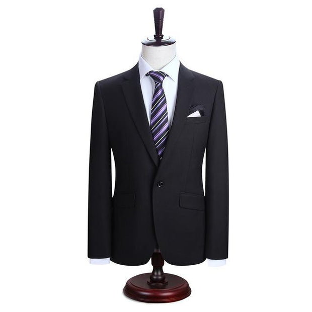 Angelo Ricci™ New York Slim Fit One Button Suit ( Blazer + Pants)