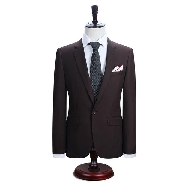 Angelo Ricci™ New York Slim Fit One Button Suit ( Blazer + Pants)