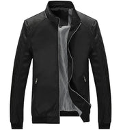 Angelo Ricci™ Business PU Leather Slim Jacket