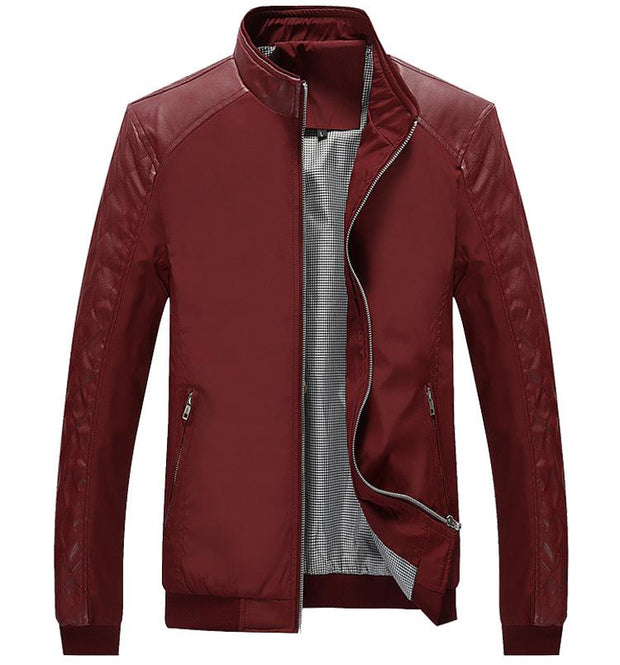 Angelo Ricci™ Business PU Leather Slim Jacket