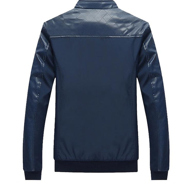 Angelo Ricci™ Business PU Leather Slim Jacket