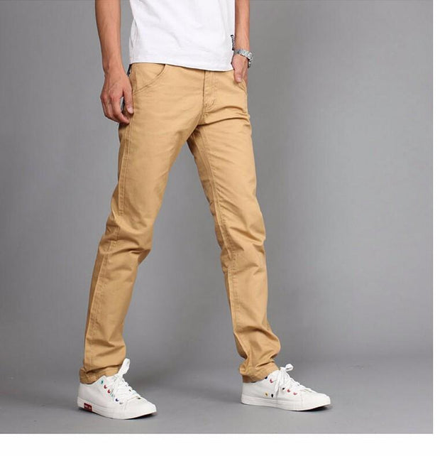 Angelo Ricci™ Cotton Slim Straight Pants