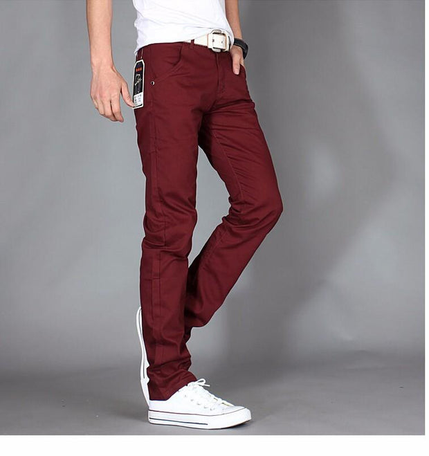 Angelo Ricci™ Cotton Slim Straight Pants