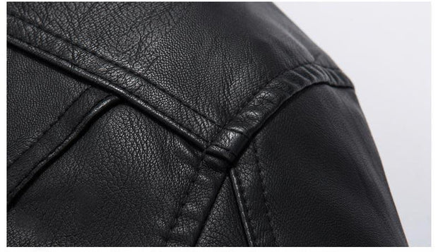 Angelo Ricci™ Biker Style Slim Fit PU Leather Jacket