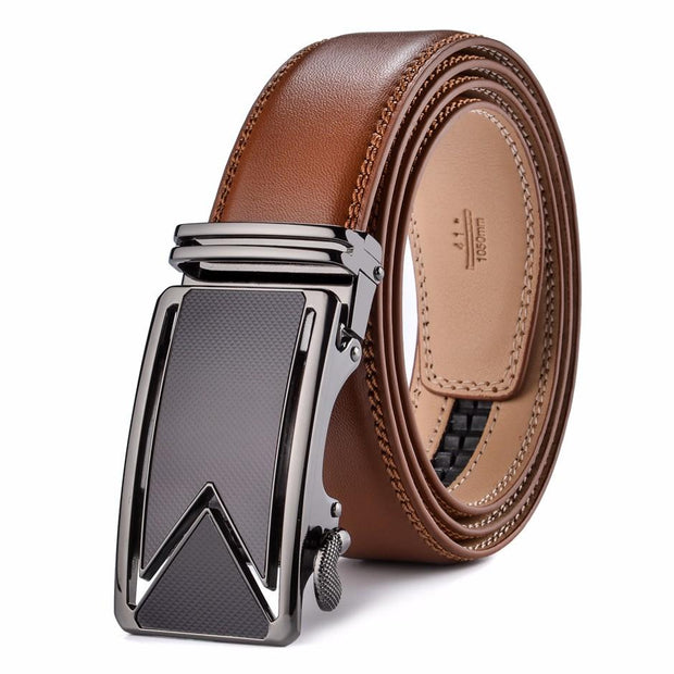 Angelo Ricci™ Cowhide Leather Luxury Automatic Buckle Belt