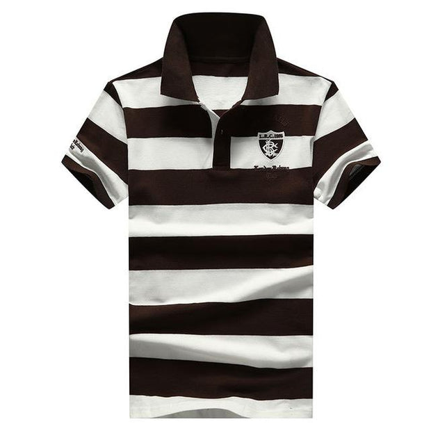 Angelo Ricci™ Summer Breathable Striped Polo