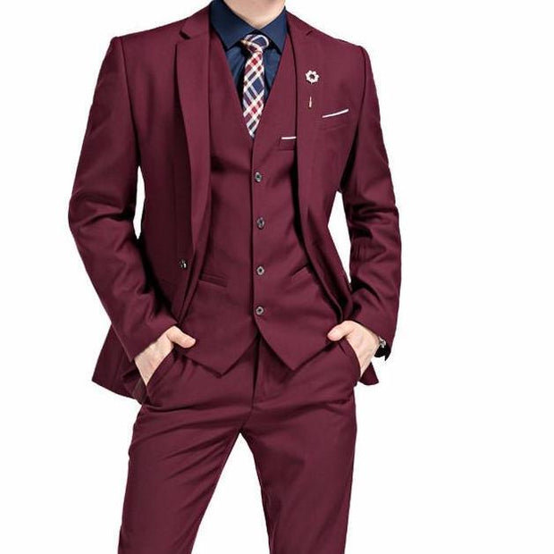 Angelo Ricci™ - Luxury Slim Fit 3-pieces Suit