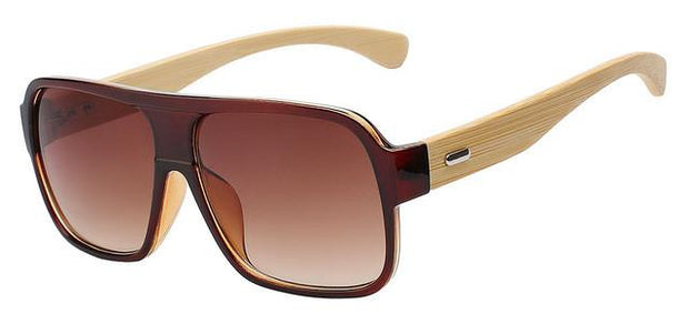 Angelo Ricci™ Bamboo Square Sunglasses