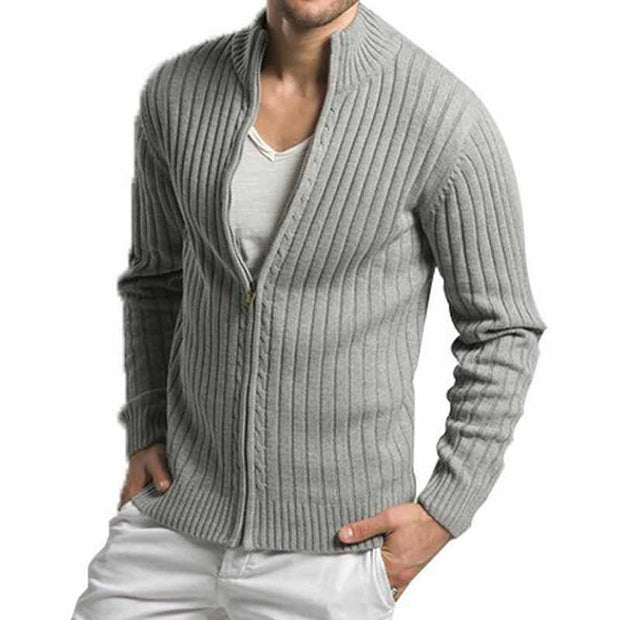 Angelo Ricci™ Casual Style Stand Collar Whole Cotton Sweater