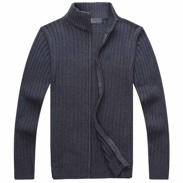 Angelo Ricci™ Casual Style Stand Collar Whole Cotton Sweater