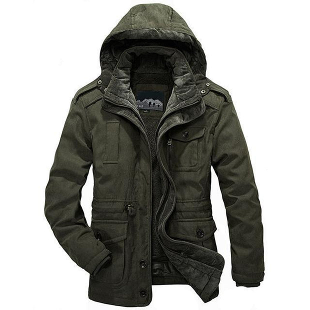 Angelo Ricci™ Men Warm Heavy Wool Parka