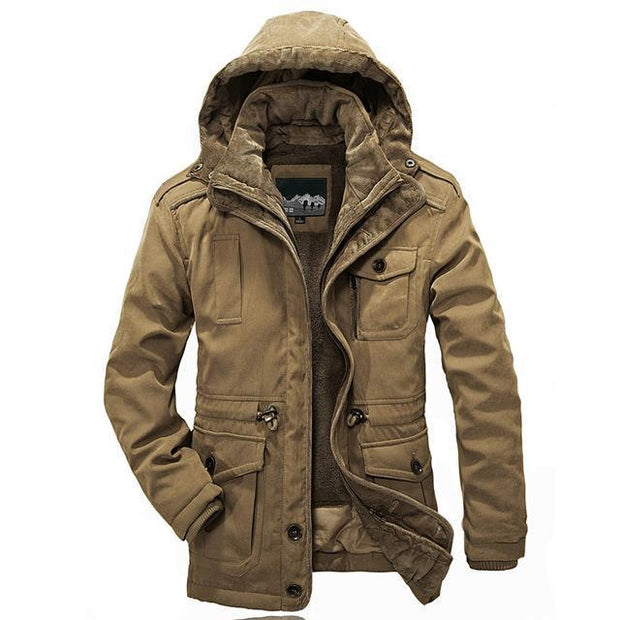 Angelo Ricci™ Men Warm Heavy Wool Parka