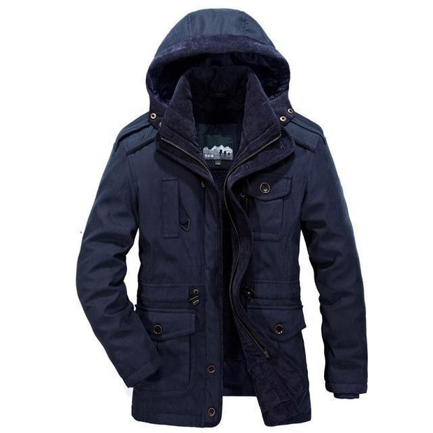 Angelo Ricci™ Men Warm Heavy Wool Parka