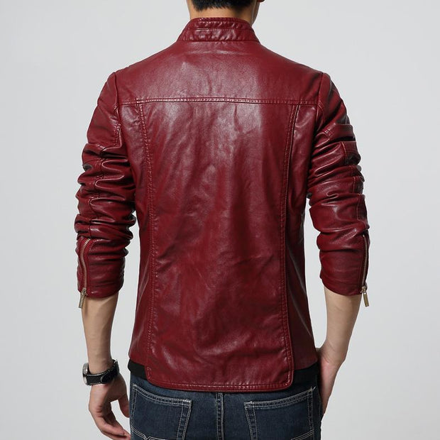 Angelo Ricci™ PU leather Biker Jacket