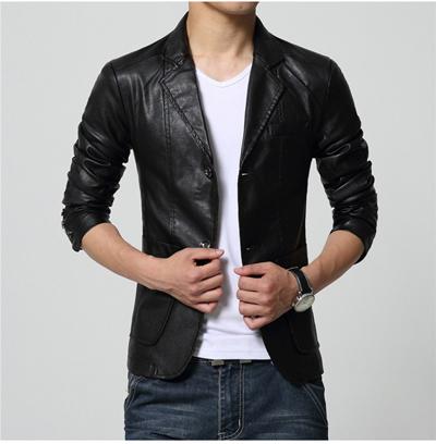 Angelo Ricci™ Soft PU Leather Male Blazer