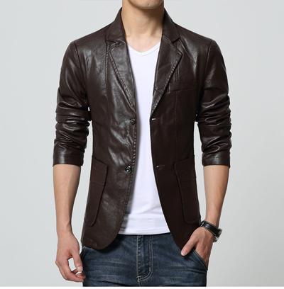 Angelo Ricci™ Soft PU Leather Male Blazer