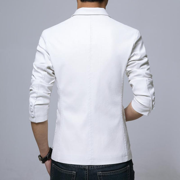 Angelo Ricci™ Soft PU Leather Male Blazer