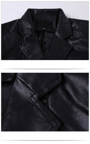 Angelo Ricci™ Soft PU Leather Male Blazer