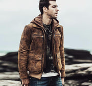 Angelo Ricci™ Retro Autumn Winter Genuine Leather Jacket