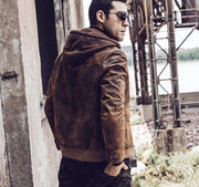 Angelo Ricci™ Retro Autumn Winter Genuine Leather Jacket