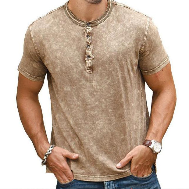 Angelo Ricci™ Vintage Cotton Solid T-Shirt