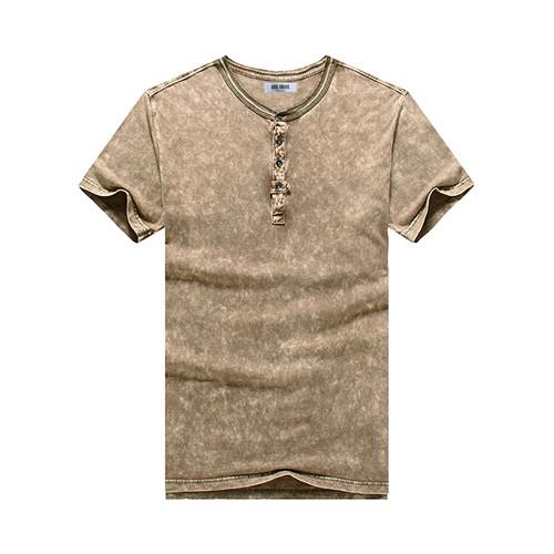 Angelo Ricci™ Vintage Cotton Solid T-Shirt