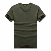 Angelo Ricci™ V-Neck Slim Fit Pure Cotton T-shirt