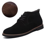 Angelo Ricci™ Solid Suede Leather Men Shoes
