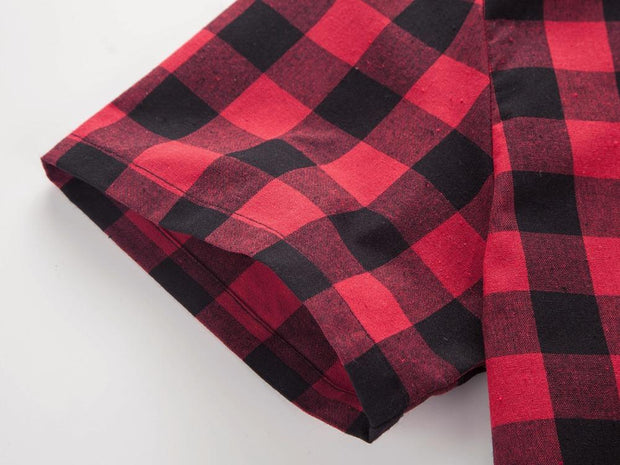 Angelo Ricci™ Red And Black Plaid Shirt