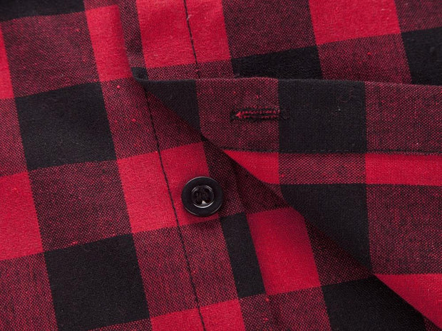 Angelo Ricci™ Red And Black Plaid Shirt