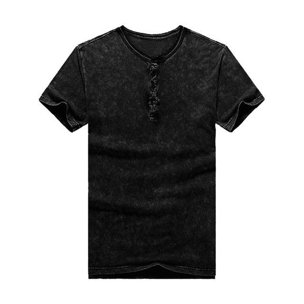 Angelo Ricci™ Vintage Cotton Solid T-Shirt