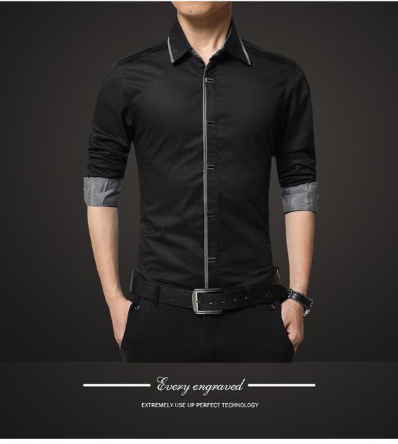 Angelo Ricci™ High Quality Men Slim Fit Dress Shirt