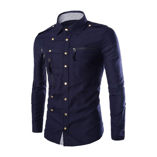 Angelo Ricci™ Zipper Pocket Style Shirt