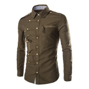 Angelo Ricci™ Zipper Pocket Style Shirt